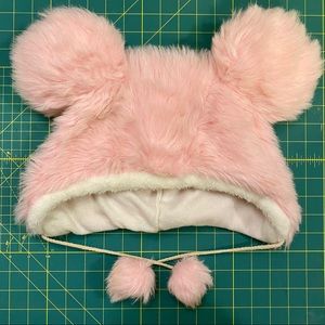 Pink Faux Fur Teddy Bear Hat for Decora/Harajuku Style